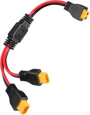 XT60 Y Splitter Cable 12AWG 1 Female to 1 2 Male