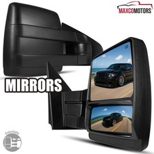 Tow Side Mirrors Fits 2004-2014 Ford F150 Truck Manual Telescoping Towing Pair