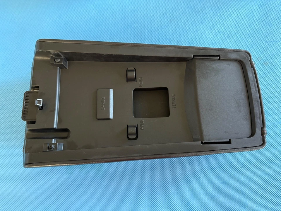 2011-2014 Ford Edge Center Console Armrest Lid Black Leather w/ Brown Stitching Foto 2 de 3