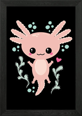 Niedliches Axolotl gerahmtes Wandbild Poster Leinwanddruck Bild