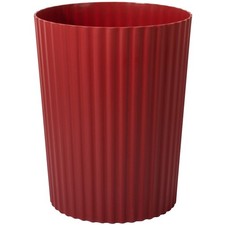 Small Trash Can Plastic Wastebasket Round Garbage Container College Dark Red