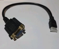 Mini HDMI Male to VGA Female M/F Connector Cable Adapter 1080P New Ships Free