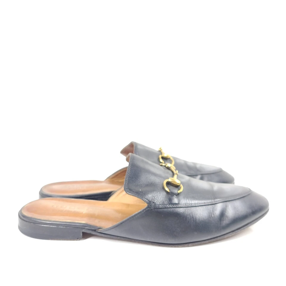 Gucci Men's Princetown Leather Mules Slippers Black Sz 44 / 10.5 US READ - Image 3 of 4