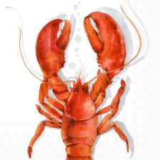  IHR Boston International Paper Cocktail Napkins, Lobster, Pack of 20