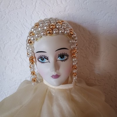 20 er Jahre Style Porzellan Puppe, Fully Schmuck