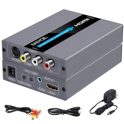 RCA S-Video to HDMI Converter for 720P/1080P Output, Compatible with N64, PS2,