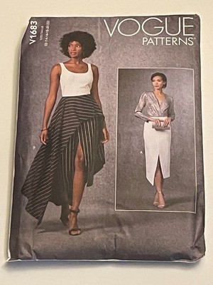Vogue Patterns V1683   Misses  Asymmetrical Wrap Skirt | Uncut Sewing Pattern