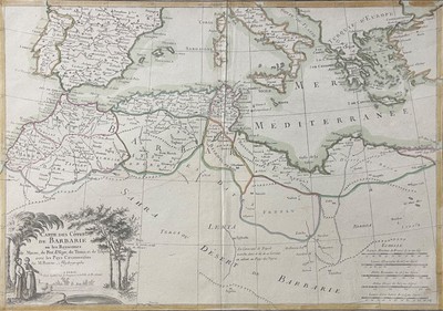 Kingdom Morocco Fez Algeria Tunisia And Tripoli Libya Map From 1787 By De Bonne