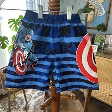 Boys Marvel Captain America Swim Trunks Size 4T