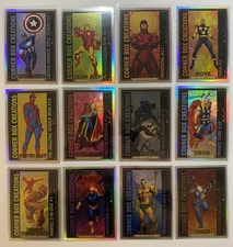 2024 Marvel Masterpieces 92 Platinum Corner Box Creations RAINBOW Lot (12 Cards)