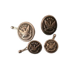 United Airlines Crew Uniform Pilot Vintage 4 Cuff Buttons Coast to Coast 50-60s