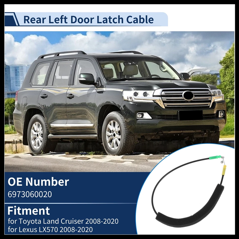 Door Latch Cable No.6973060020 for Toyota Land Cruiser 08-20 Rear Left - Image 2 of 4
