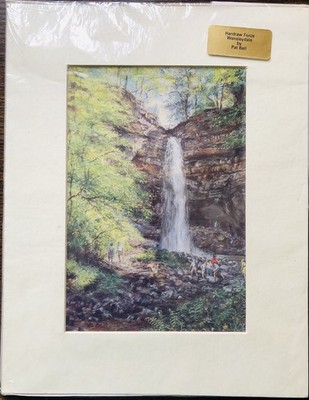 Pat Bell 2 signierte Hardraw & Thornton Force Yorkshire Dales gerahmte Drucke