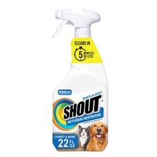 Shout Pet Stain Remover Spray, Color-Safe 22 Fl Oz Pack of 1 , Clear
