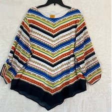 Ruby Rd Stripe Tunic Top 3X Flowy Lined Classy Mature