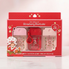 Strawberry Shortcake Strawberries Cream Hair Body Mist Clip Go Gift Set 3