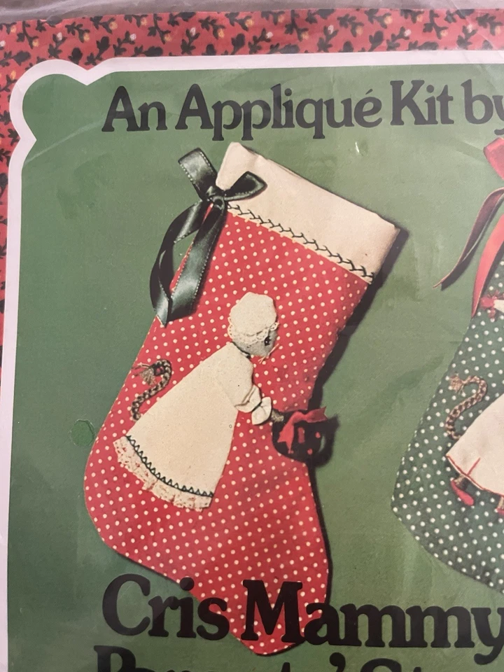 Appliqué Kit Yours Truly Cris Mammy Parents Stockings Christmas Materials - Image 2 of 4