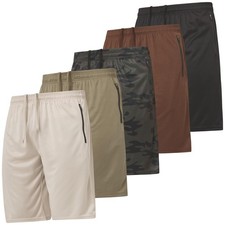 Mens 5 Pack Athletic Running Shorts, Basketball Gym Workout Shorts for Men wi...