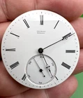 NOE GRISOT BESANGON POCKET WATCH MOVEMENT + porcelain dial 39 mm. NOT WORKING