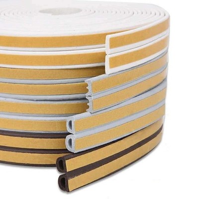 5m/10m Weather Stripping Door Seal Strip   Self-Adhesive Draft Stopper Tape Wind