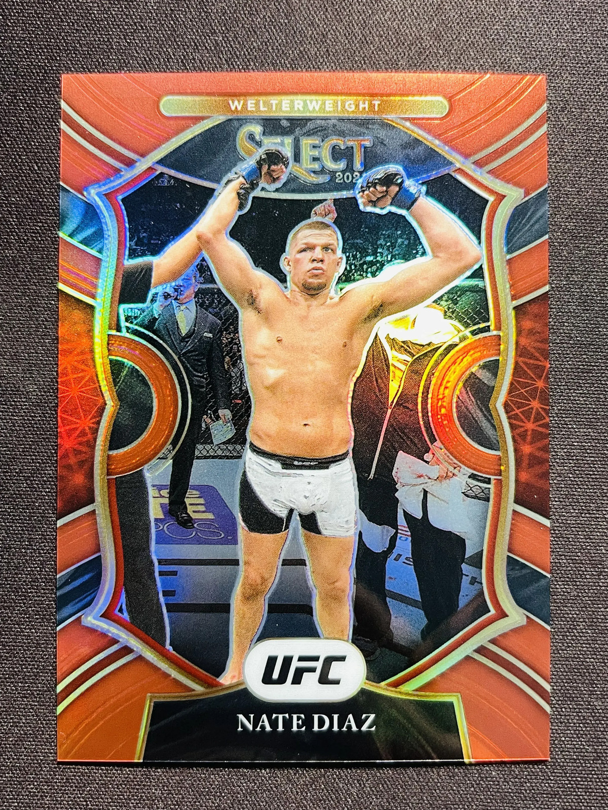 2021 Panini Select Concourse Nate Diaz #39 Red Prizm 30/99 KM094