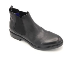 Amerigo Vespucci AV260 black leather elastic ankle boot
