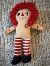 Vintage Raggedy Ann Doll 8  Classic  I Love You  Heart   Red Yarn Hair