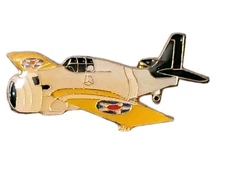 WWII US NAVY GRUMMAN F4F WILDCAT HAT LAPEL PIN VINTAGE Enamel Pin