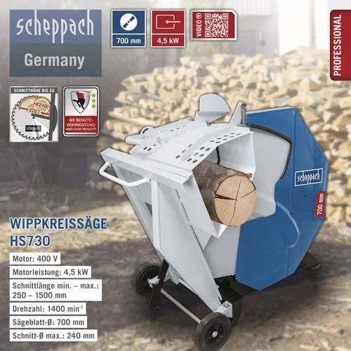 Scheppach HS730 Wippkreissäge Elektrowippkreissäge Kreissäge Wippsäge 700 Blatt - Bild 3 von 4
