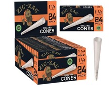 ZIG-ZAG Pre Rolled Cones 1 1/4 Size Ultra Thin 24-Count - Easy Fill