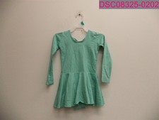 Talented Dancer Girls Long Sleeve Leotard Dance Dress Bow Back Size Medium Teal