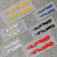 1 Pair 9.45 x 1.57 Flame Strips Car Stickers Auto Body Bumper Windows Motorcycle