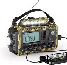 Emergency Radio 12000, Auto Digital Weather Radio Portable AM FM SW NOAA, Bat...
