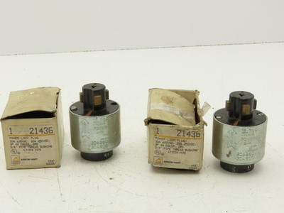 Arrow Hart 21436 Power Lock Plug 30A 600VAC 3P 4W 3/4''  Lot of 2