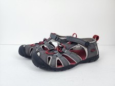 Sandalias Keen Seacamp II CNX Niños Talla US 3 Senderismo Gris Rojo Calzado Lavable Agua