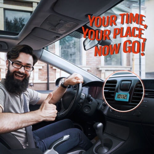 Car Dashboard Digital Clock - Vehicle Adhesive Clock with Jumbo LCD Time - Picture 6 of 13