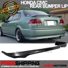 Fits 99-00 Honda Civic 99-00 2 4dr Rear Bumper Lip Spoiler Unpainted Black Fits 99-00 Honda Civic 99-00 2 4dr Rear Bumper Lip Spoiler Unpainted Black