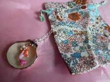 Les Nereides Paris Je suis une Siren Mermaid Shell pearls silver Necklace NEW