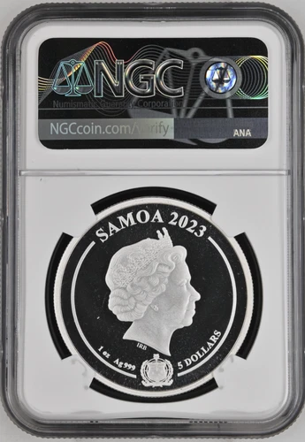 2023 SAMOA $5 DC COMICS JUSTICE LEAGUE - FLASH - NGC MS68 FR - .999 SILVER COIN - Picture 4 of 6