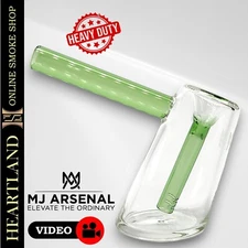 4" MJ Arsenal Quality THICK Glass Bubbler Mini Bong Hand Water Pipe Hookah