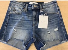 KanCan High Rise Distressed Denim Shorts Size M BNWT