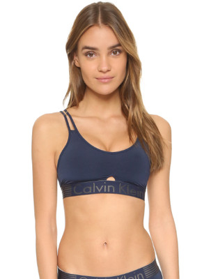 blue calvin klein bralette