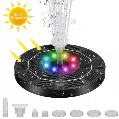 LED Solar Pumpe mit Akku Teich Brunnen Springbrunnen Fontäne Garten Wasserspiel - Bild 29 von 30