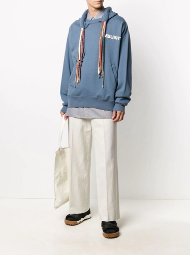Ambush Design Blue Multi Drawstring Logo Hoodie | Size 1 (XS) Relaxed fit SS20 - Picture 2 of 9