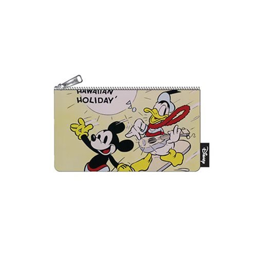 Loungefly Mickey & Donald Surf Print, Zip Pouch, Cosmetic/Coin/Pencil Bag Disney - Picture 1 of 1