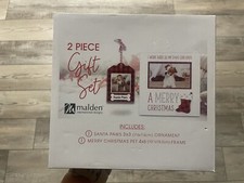 Two Piece Dog Themed Christmas Frame and Ornament Gift Set for Pet Lovers
