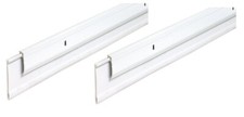 2 ~  M-D White Aluminum Sweep For Garage Doors 36" L X 3/4" W/ Hardware 1 pk