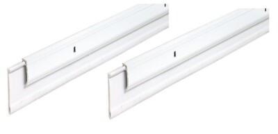 2 ~ M-D White Aluminum Sweep For Garage Doors 36" L X 3/4" W/ Hardware ...