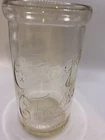 Vintage Cottage Cheese Bottle Clear Glass Embossed 12 Oz