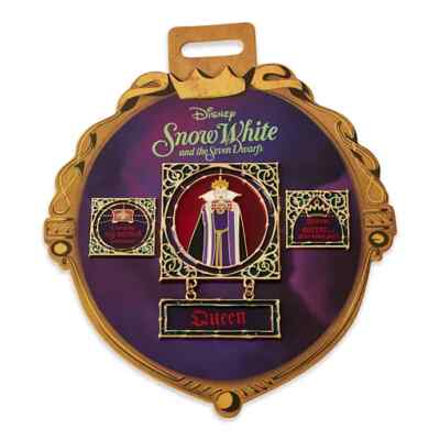 DISNEY SNOW WHITE AND THE SEVEN DWARFS EVIL QUEEN VILLAINS PIN SET GOTHIC NWT